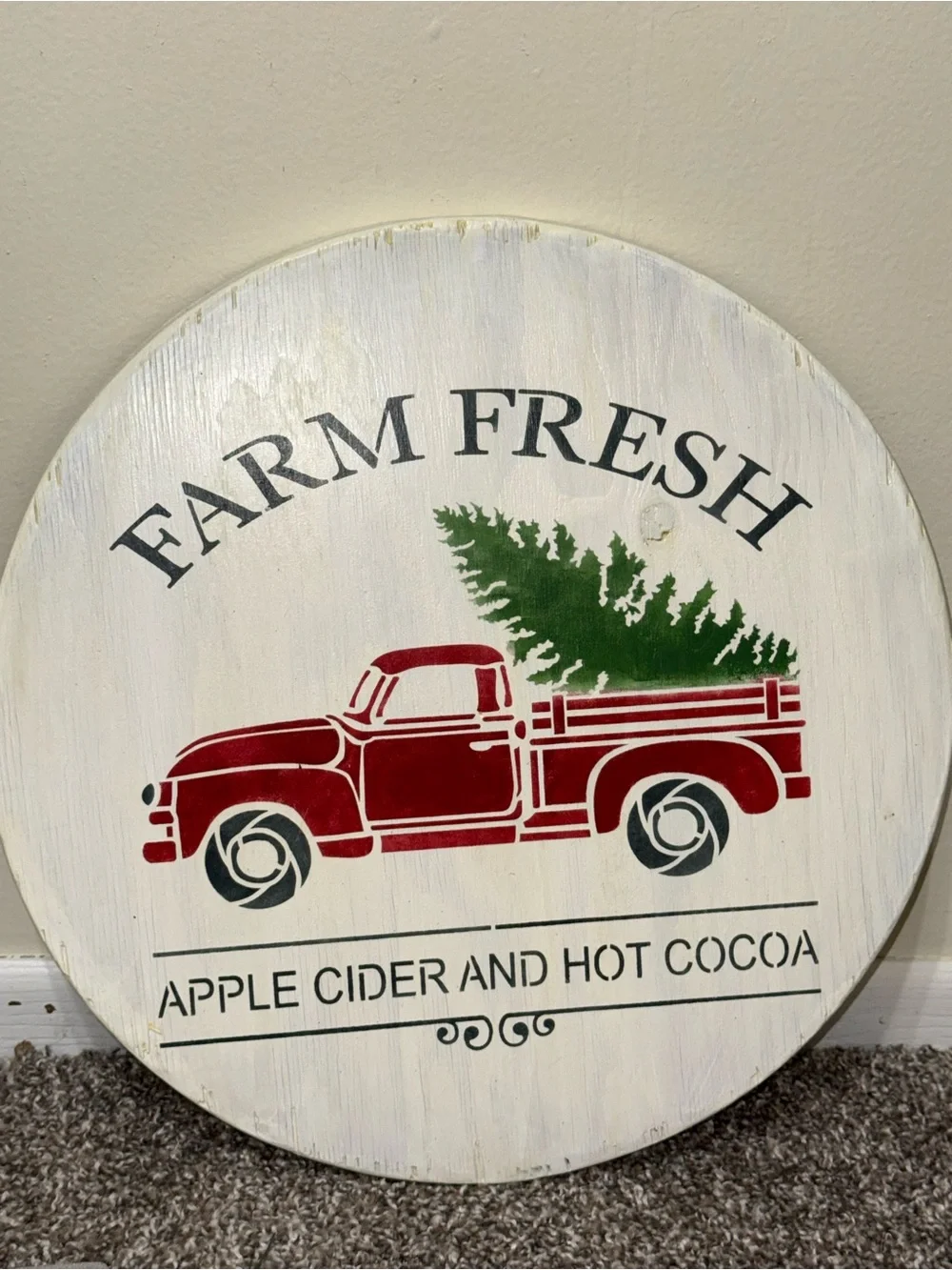 Fresh farm large round wall decor